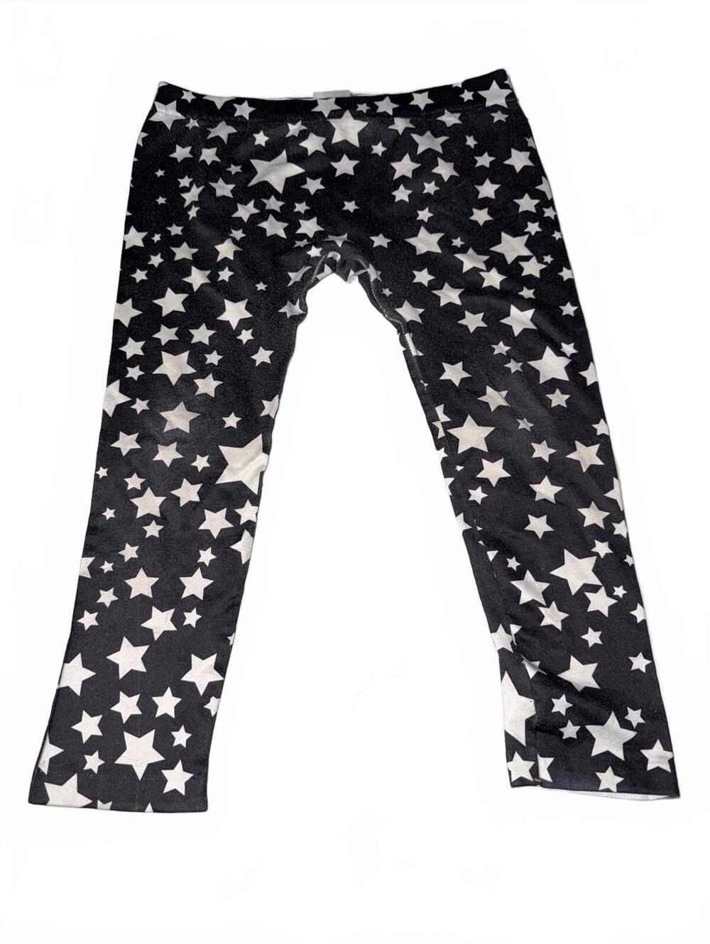 Pony Tails Black and White Star Pattern Leggings